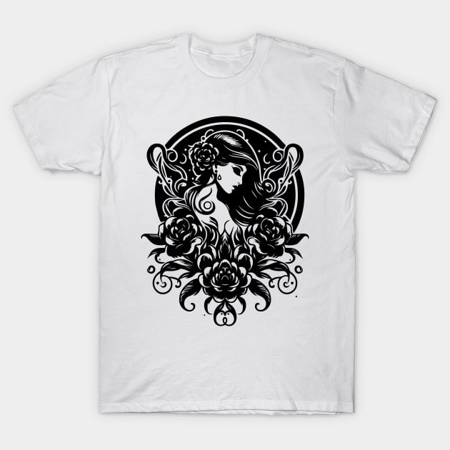 gothic tattoo girl T-Shirt by lkn